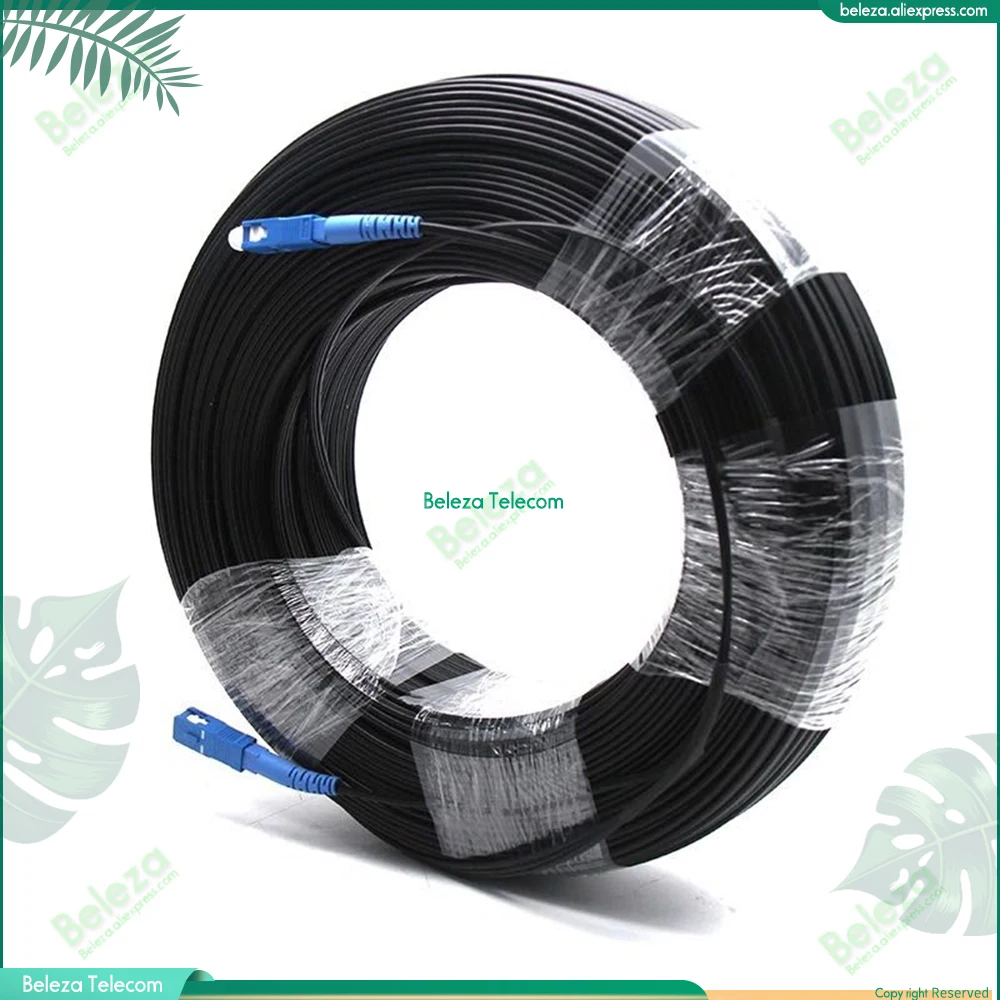 10 м, 20 м, 30 м, SC UPC наружный прямой кабель SC, одномодовый SM Simplex FTTH одномодовый волоконно-оптический джампер, кабель из стали