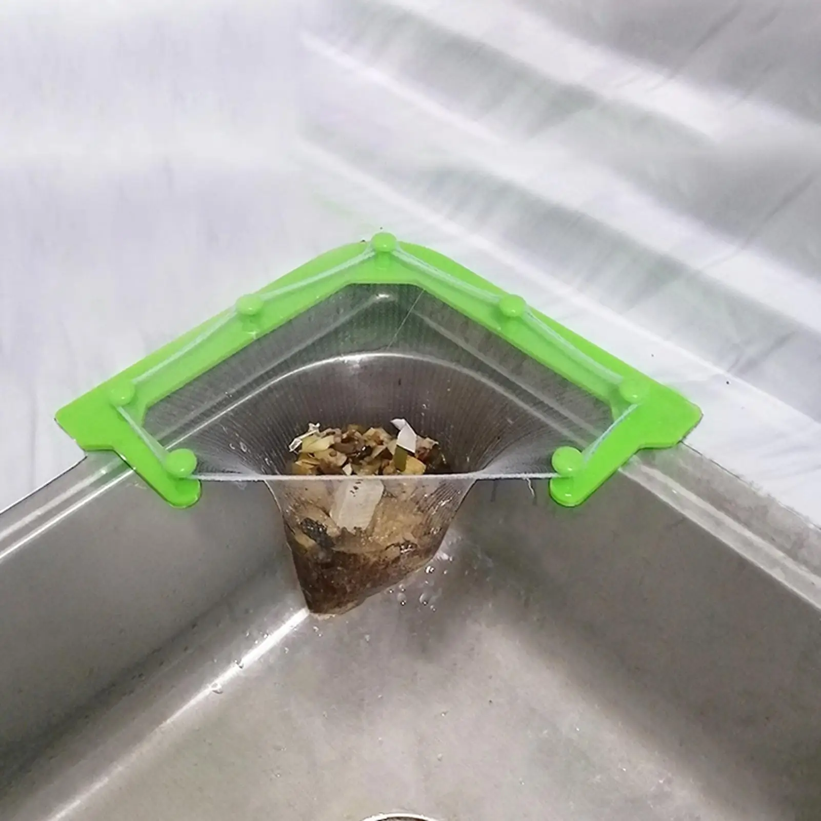 Угловая раковина с фильтром для мусора самостоятельный сливной мешок