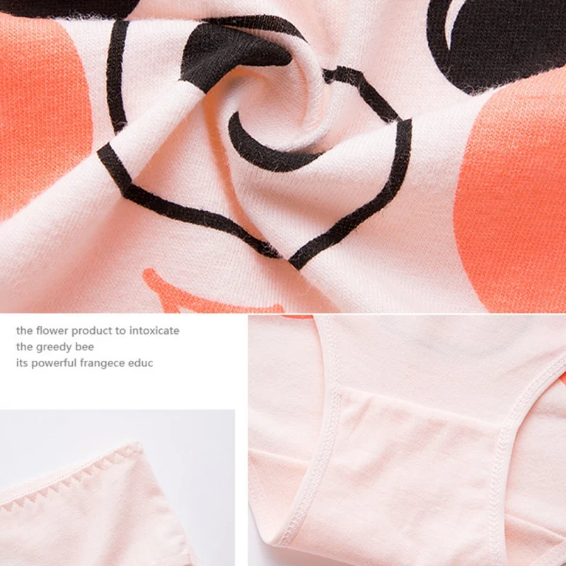 Женские сексуальные уютные трусики милые 3D Мультяшные принты нижнее белье