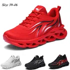 Кроссовки мужские летающие с принтом пламени, Спортивная удобная обувь для бега, уличные спортивные туфли, размер 39-46