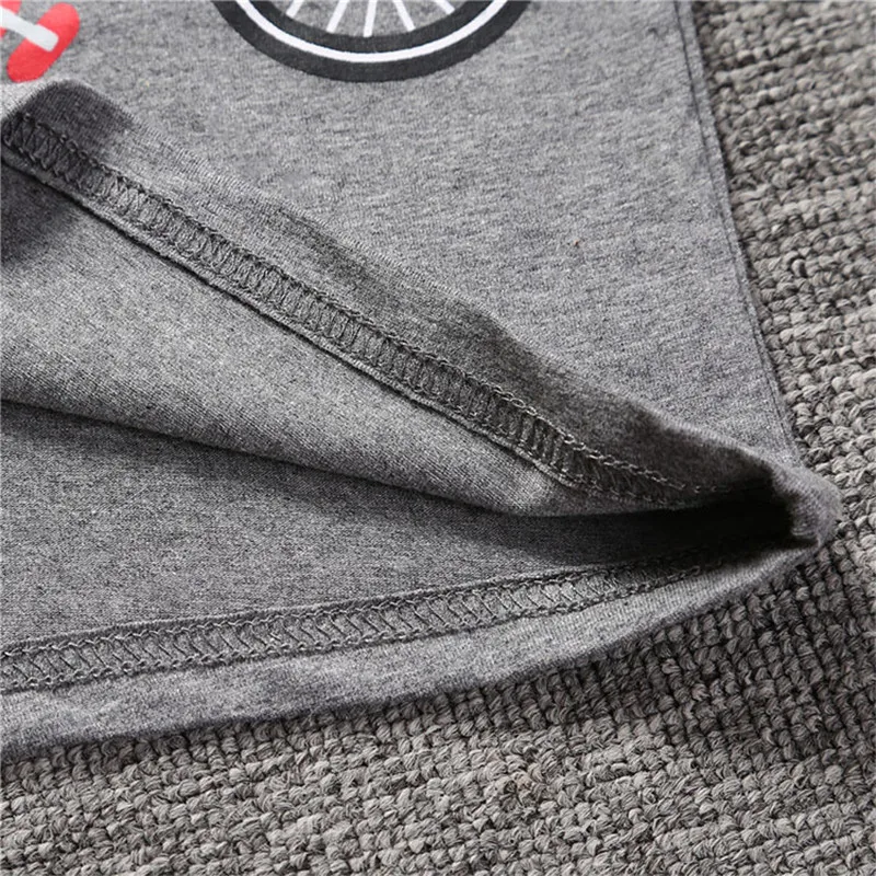 2020 хлопковая одежда для новорожденных футболка с мультяшным принтом серые