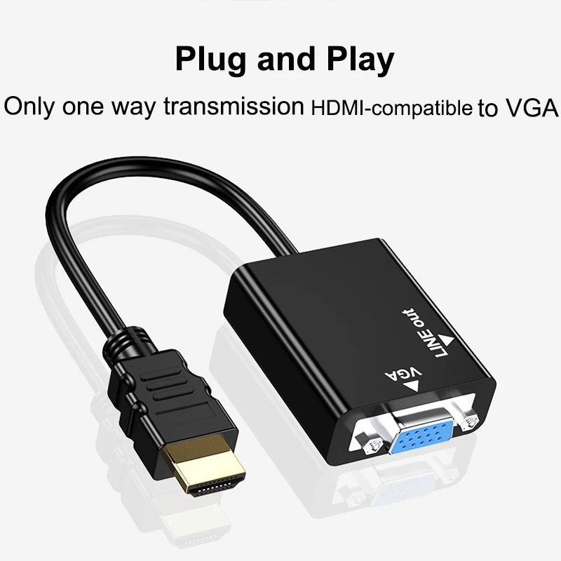 HDMI совместимый разветвитель для кабеля Vga конвертер динамика ТВ приставки