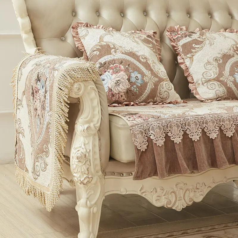 Роскошный чехол для дивана с вышивкой чехлы диванов влюбленных L образной формы