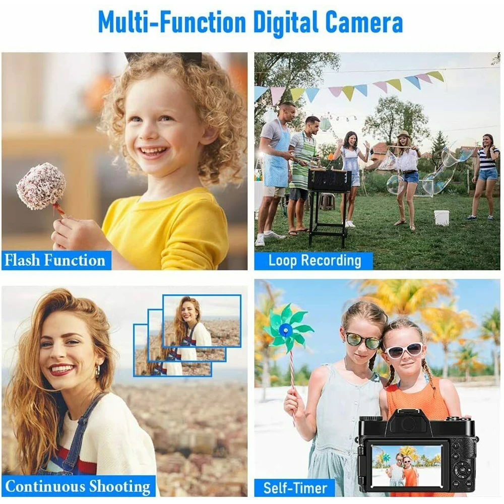 Digital Camera 48MP 4K Vlogging for YouTube 30FPS WI-FI 16XZoom Video Camcorder 2021 New Recording | Электроника
