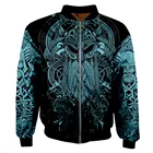 Куртка-бомбер унисекс на молнии, с 3d-принтом, на осеньзиму