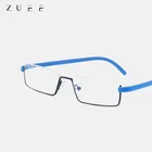 Glausa удобные светильник с плоскими стеклами и половинной рамкой, очки для чтения, TR90 смолы HD складные пресбиопические очки унисекс моды с очками чехол