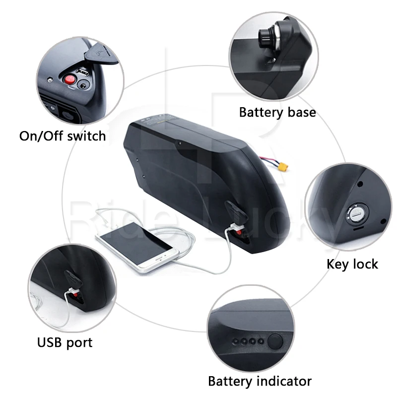 

18650 48v 17ah/ 52v 13ah TS Downtube electric bike lithium battery pack for 1500w 2000w ebike kit 18650 LG Cell
