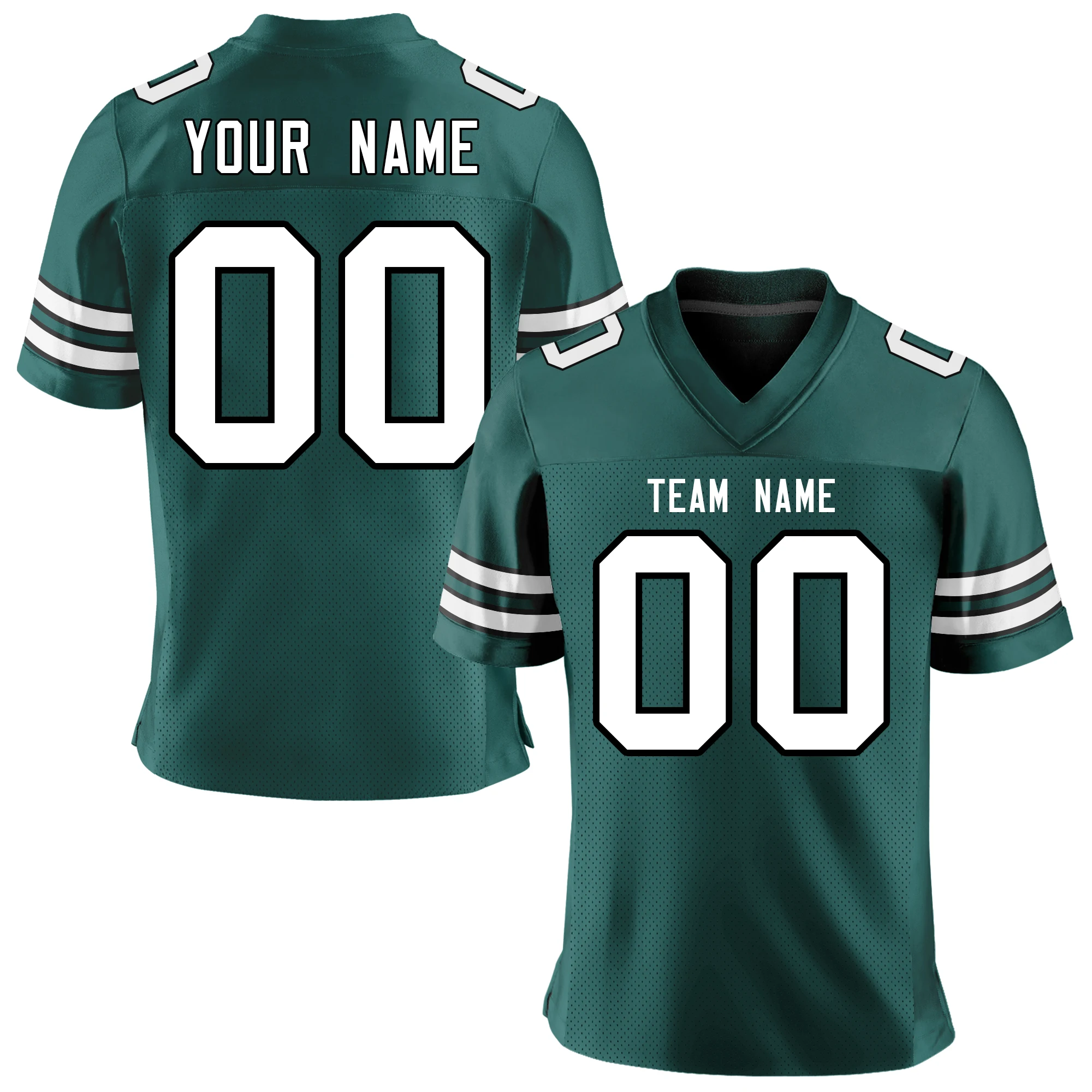 

Fashion Football Jersey Custom Full Sublimation Your Team Name/Number Mesh Breathable V-neck Uniform for Men/Women/Kids Big size