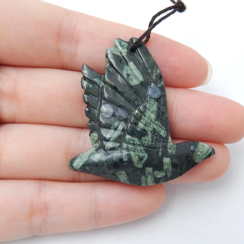 Лидер продаж подвеска из натурального камня с резной птицей 40x41x6 мм 10 3 г |