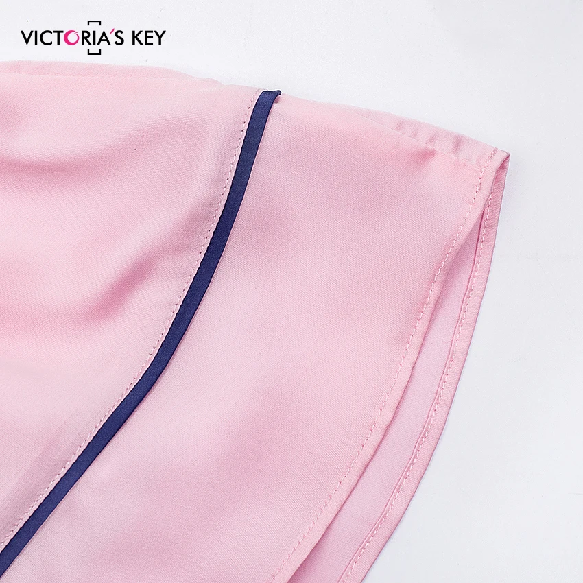 VICTORIA'S ключ розовый V Ночная Пижама с горловиной без рукавов из искусственного шелка, пижамы на бретельках, детский комплект одежды, топ и шорты женская пижама комплект лето-осень пижамный комплект