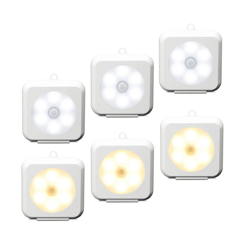 Светодиодный ночник с магнитным беспроводным детектором настенный светильник