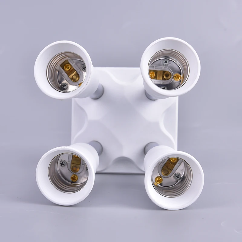 

4 In 1 Light Socket Splitter Bases E27 Adapter Converter Holder For LED Lamp