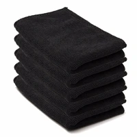 20pcs set Car Polishing Wash Towels Microfibers Detailing Cleaning Soft Cloths Home Window 30x30cm Black