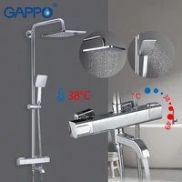 Gappo Modern Thermostatic Shower Faucet Set Rainfall Sprayer Bathtub Tap Bathroom Faucets Tapware Bath Mixer Crane