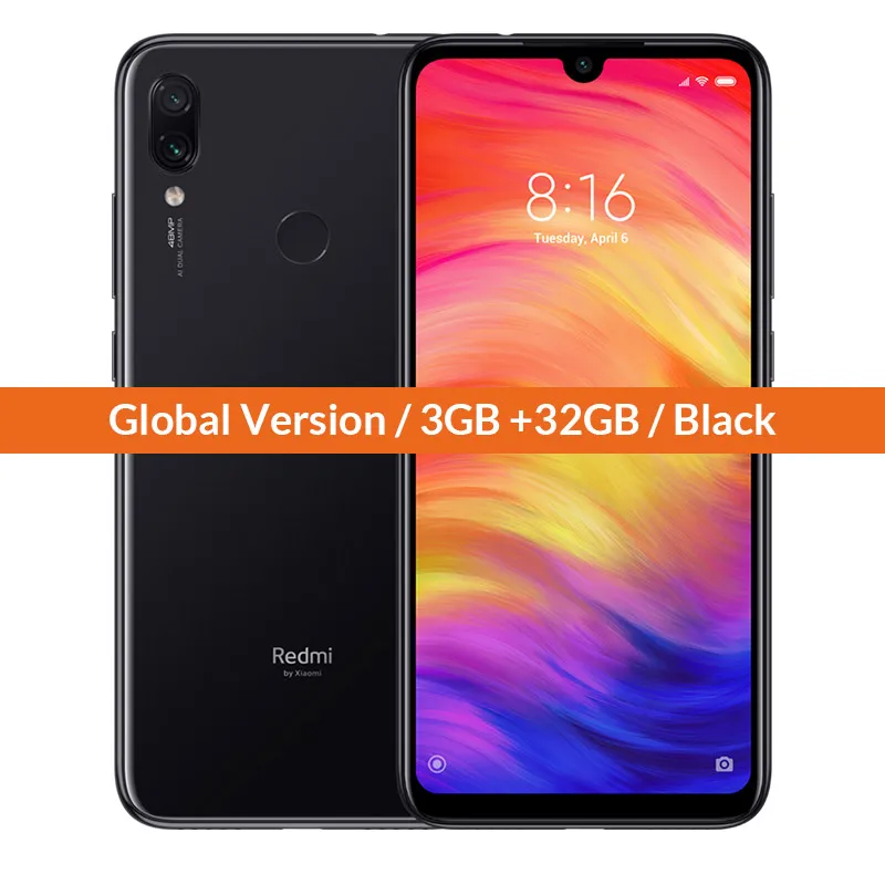 Глобальная версия Xiaomi Redmi смартфон распродажа ограничено количество первый купить первый обслуженный мобильный телефон 1 - Цвет: Note 7 32GB Black