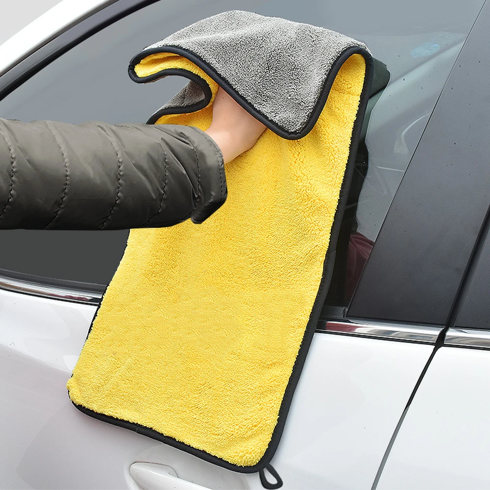 

Double Color Microfiber Car Wash Towel Cleaning Drying Care Cloth Hemming Strong Absorbent