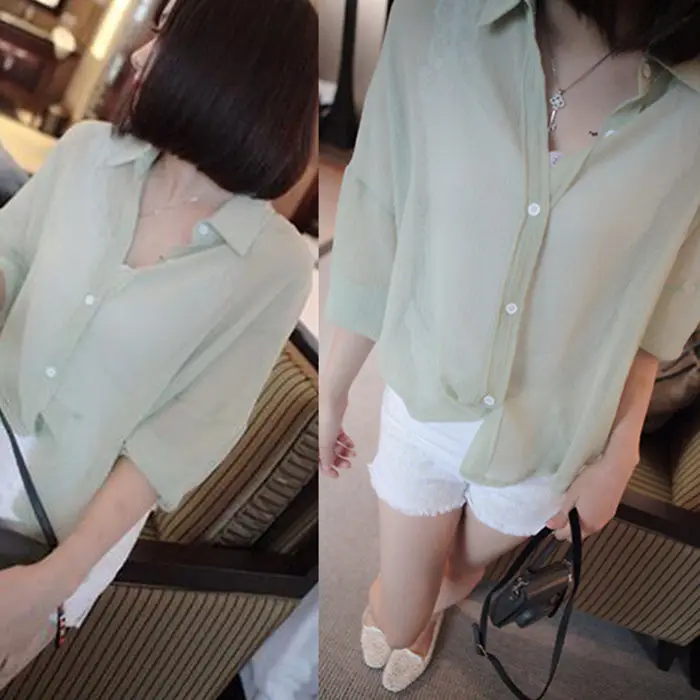 

2021 sunscreen clothing women's summer thin shirt women's Chiffon jacket loose large shirt