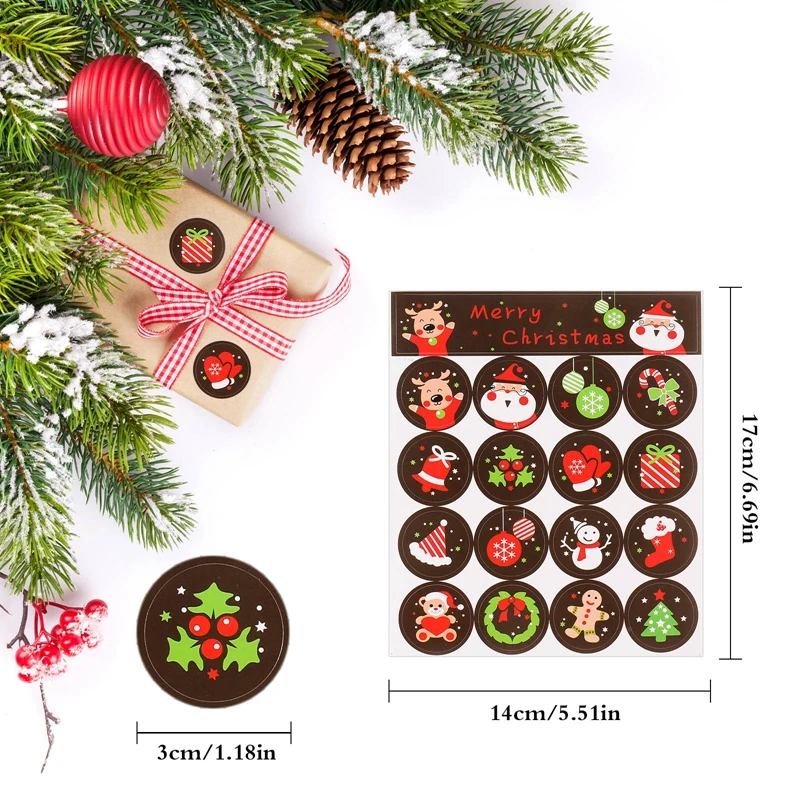 

24pcs Christmas Sticker Cartoon Sticker For Kids Toys Christmas Gift Waterproof Adhesive Labels Snowman Stickers Christmas Gift