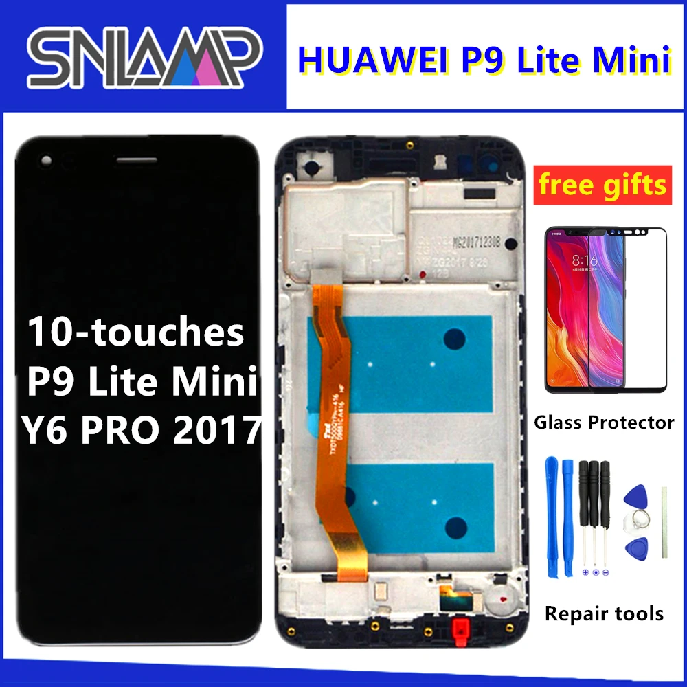 5 0 &quotОригинальный ЖК-дисплей для Huawei P9 Lite Mini сенсорный экран с заменой рамки Y6 Pro