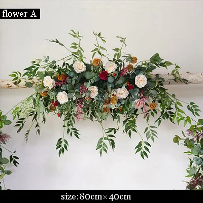 flower A Свадебные домашние вечерние сцены искусственные шелковые искусственные цветы Арка Цветочные swag украшение для центра стола фотография фон цветочный - Цвет: flower A