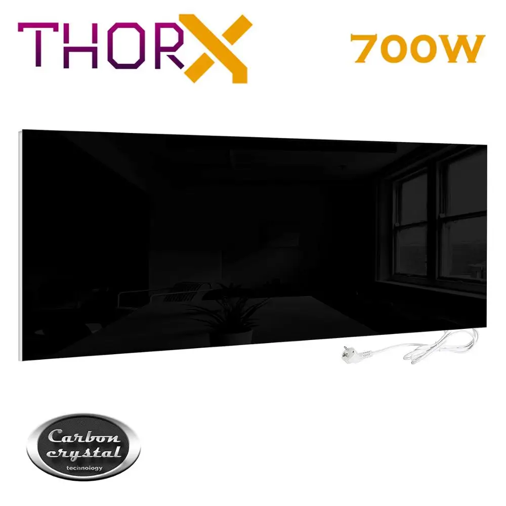 ThorX A700-M A700-B A700-M инфракрасный обогреватель панели 700 Вт, зеркальная поверхность/черное стекло/Белое стекло углерода с украшением в виде кристаллов технологии