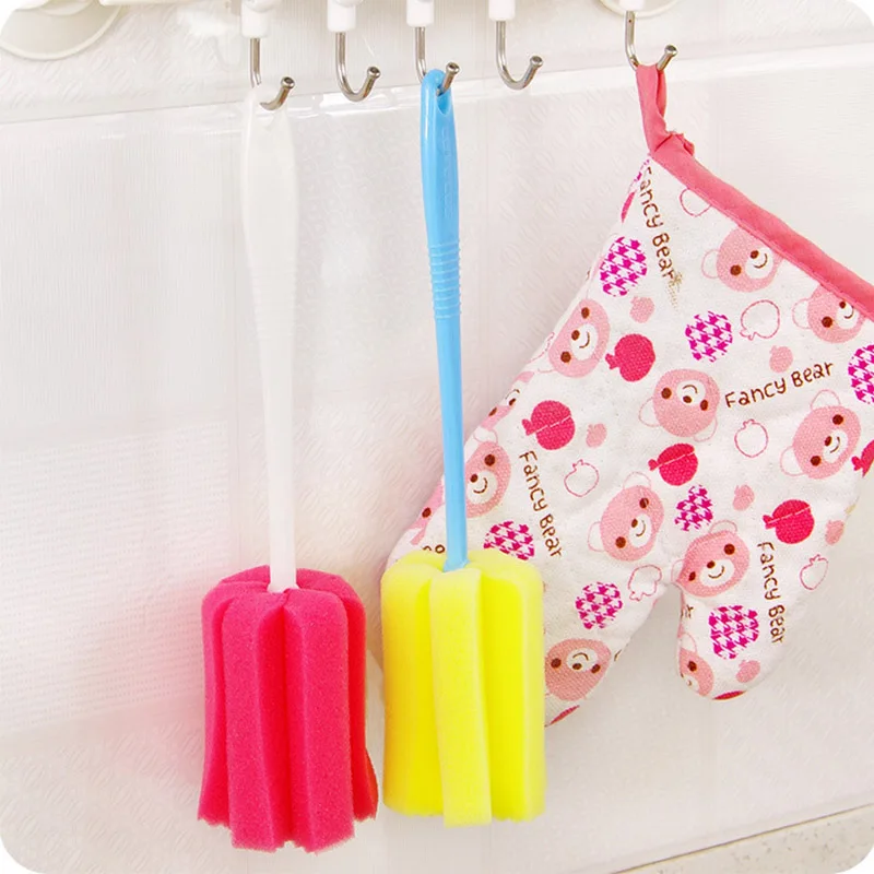 Губка для очистки ложки с длинной ручкой щетка Стекло бутылки из под молока чашки