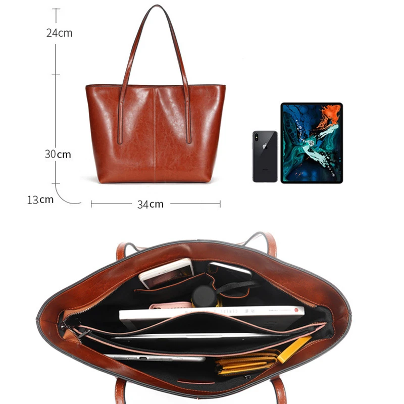 VM FASHION KISS Женская Классическая Сумка-тоут из натуральной кожи большая сумка