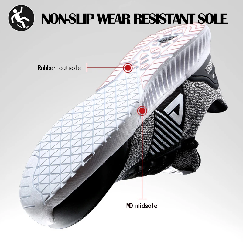 Пиковая Мужская Рабочая защитная обувь со стальным носком легкая дышащая