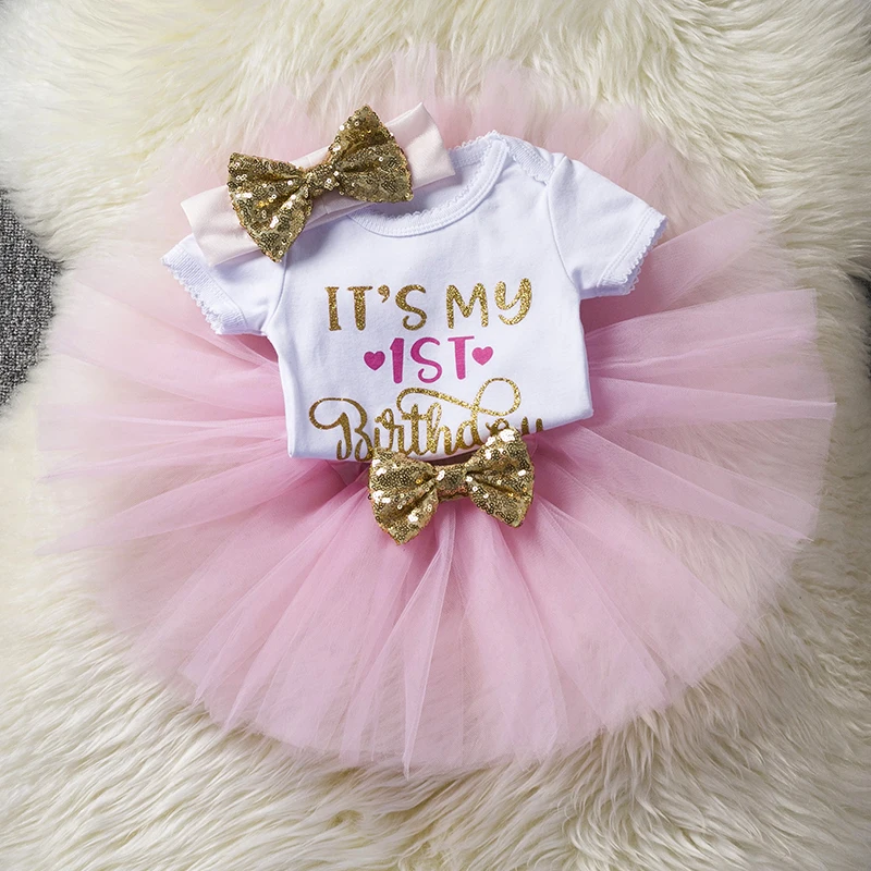 My Little Girl/комплекты одежды для малышей 1 год, пачка для малышей, первый день рождения, нарядная одежда, Крестильные костюмы для малышей 12 месяцев