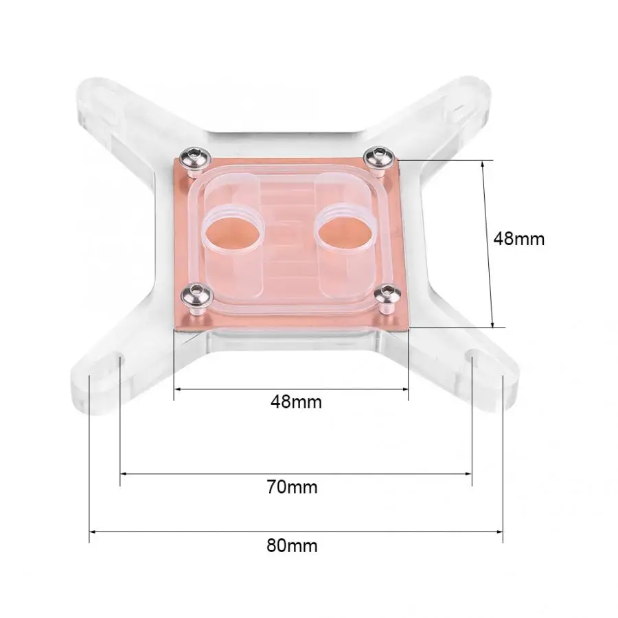 Водяной кулер для компьютера охлаждающий блок медная база без Водного Канала