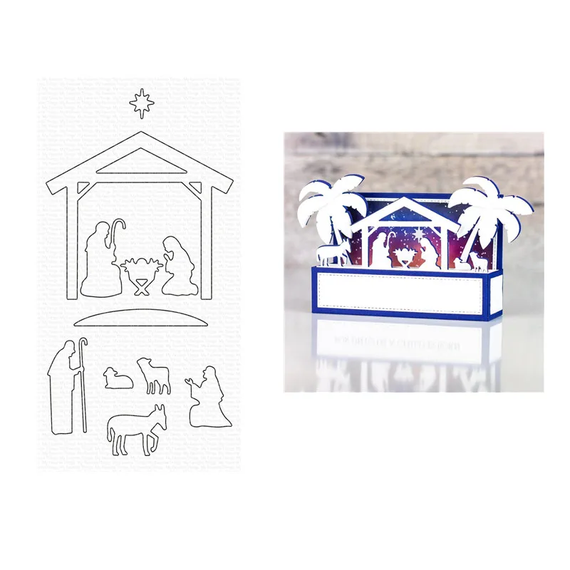 

Nativity Silhouette Die-namics Metal Cutting Dies For Making Paper Greeting Card Album Decoration Scrapbooking No Stamps 2021