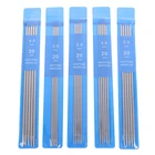 Спицы прямые из нержавеющей стали, 5 шт.компл., 20 см, размер 2-4 м