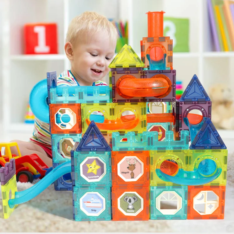 Creative Magnetic Building Blocks Toys Magnet Maze Ball Track Funnel Slide Educational For Children | Игрушки и хобби