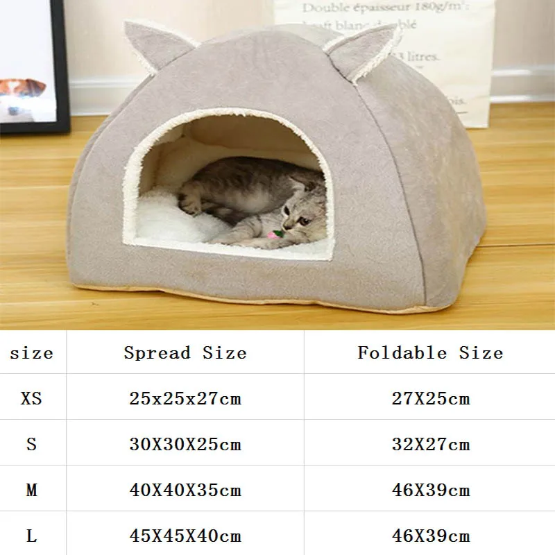 Экологичный домик для питомцев кошек заячьих ушек складное гнездо Щенячий