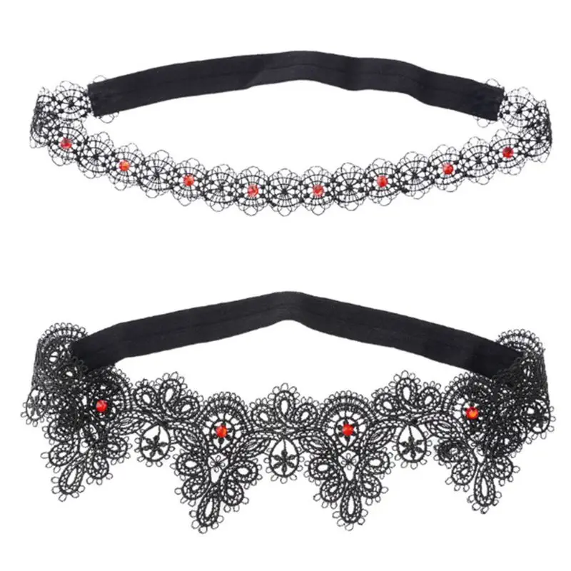 

24BC 2Pcs Western Wedding Bridal Thigh Garters Rhinestone Embellished Holow Out Embroidery Lace Stretch Leg Rings Loop Lingerie