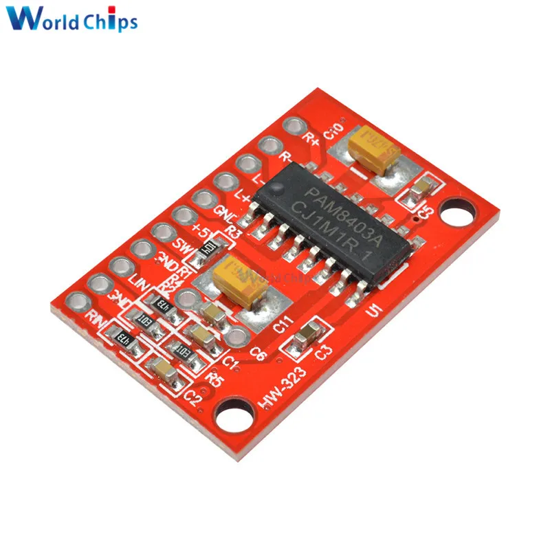 2*3 Вт супер мини плата цифрового усилителя PAM8403 2-канального класса D 2 5-5 В