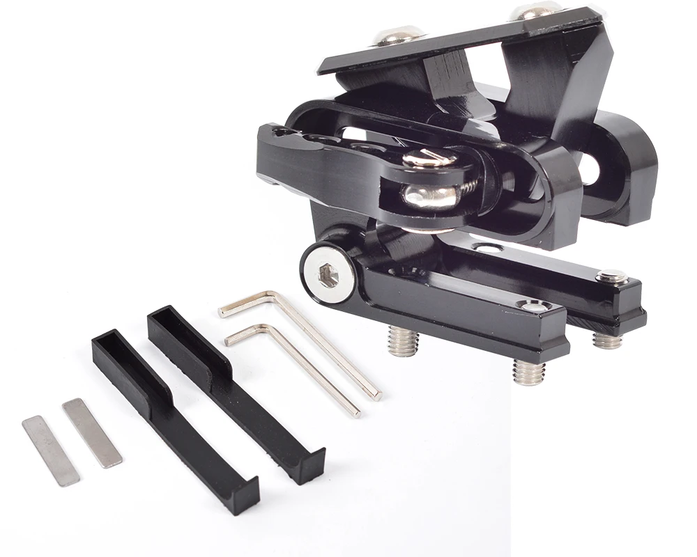 Регулируемый воздушный поток ветрового стекла черный алюминиевый блок для Honda