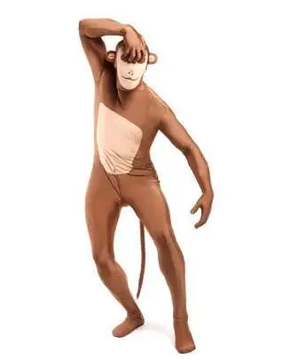 Взрослый лайкра полный тело зентай костюм Хэллоуин животных плотный спандекс