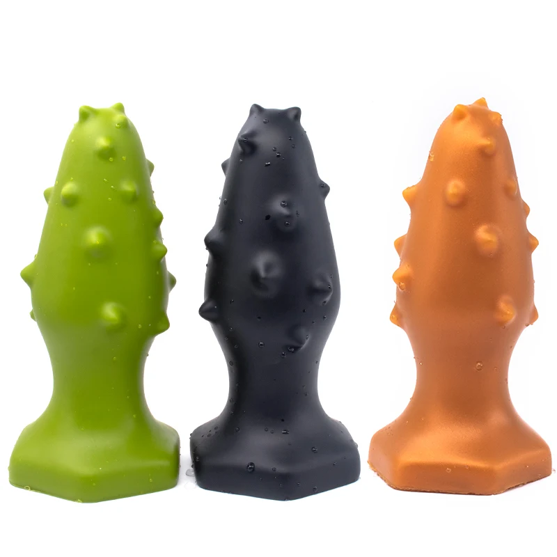 Супер огромная зеленая Анальная пробка с ножом мягкий анальный фаллоимитатор