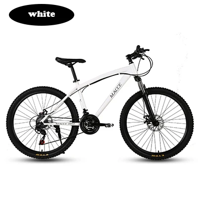 WHITE Горный велосипед MTB 21/24/27 Скорость двойной дисковый тормоз 2426 дюймов и студенток одного колеса переменной Скорость велосипеда - Цвет: WHITE