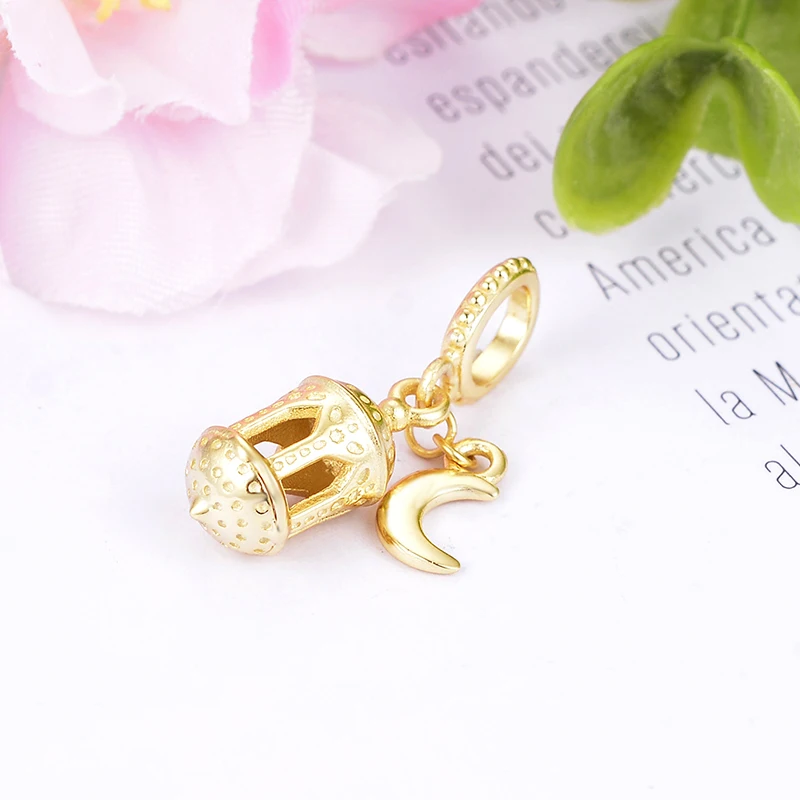 Женский браслет-Шарм из серебра 925 пробы с подвеской в виде замка | Украшения и