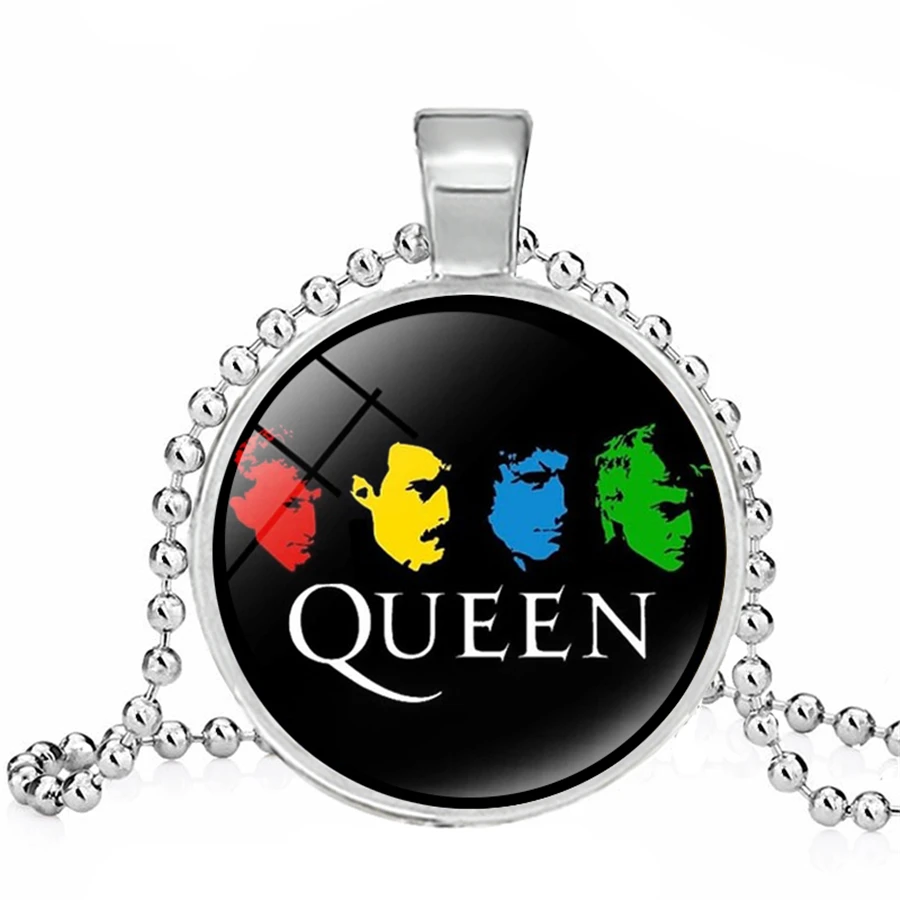 Мода поп и Рок Королева ожерелье из ленты игра плитка ювелирные изделия логотип