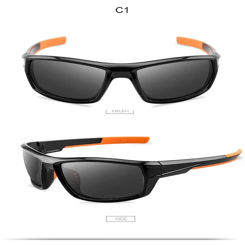 

Polarized Sunglasses Men Brand Designer Square Sports Sun Glasses for Men Driving Black Frame Goggle UV400