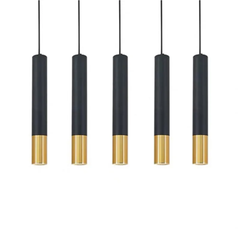 

Nordic Dimmable LED Ac220v 7w 12W Pendant Lamp Long Tube Decoration Cylinder Pipe Light Lamp Light Living Rroom Kitchen Modern