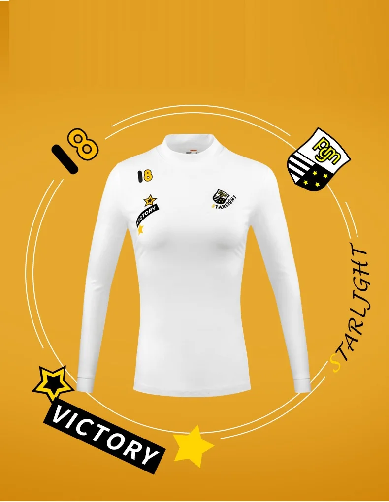 Женские футболки для тренировок PGM дышащие облегающие гольфа с круглым вырезом