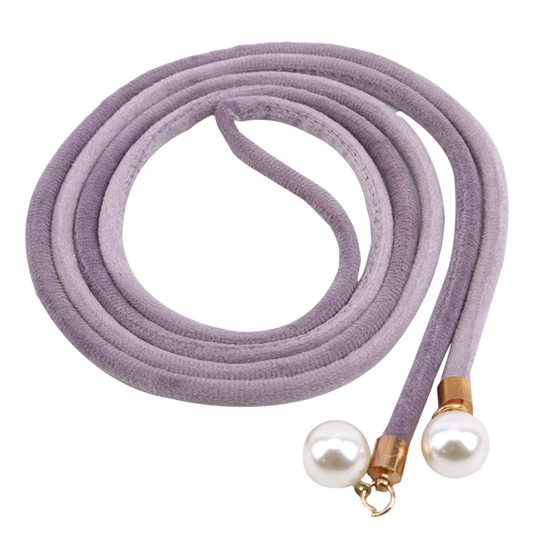 Однотонный Модный женский пояс с кисточкой и узлом винтажный жемчужинами