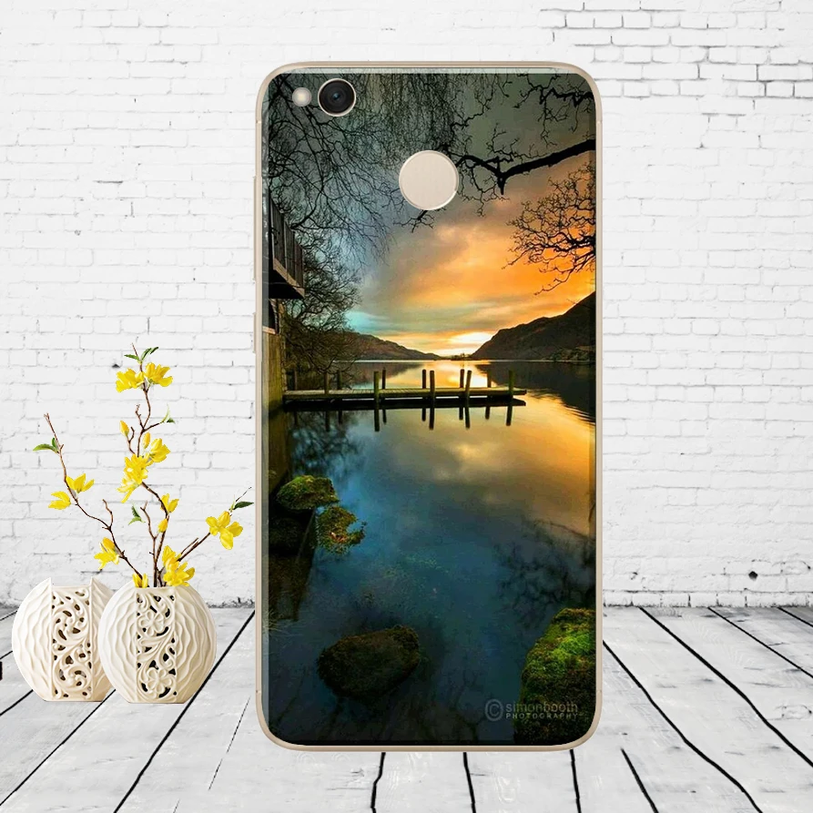 Мягкий силиконовый чехол для Xiaomi Redmi 4A 5 plus Note 4 4x 5a pro mi a1, вид природы, бамбук, море, олень, кот, 162DD