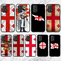 georgia flag phone case for samsung galaxy s10 s20 s21 note10 20plus ultra shell