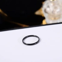 yun ruo fashion simple black tail ring couple rose gold color woman man gift titanium steel jewelry never fade drop shipping