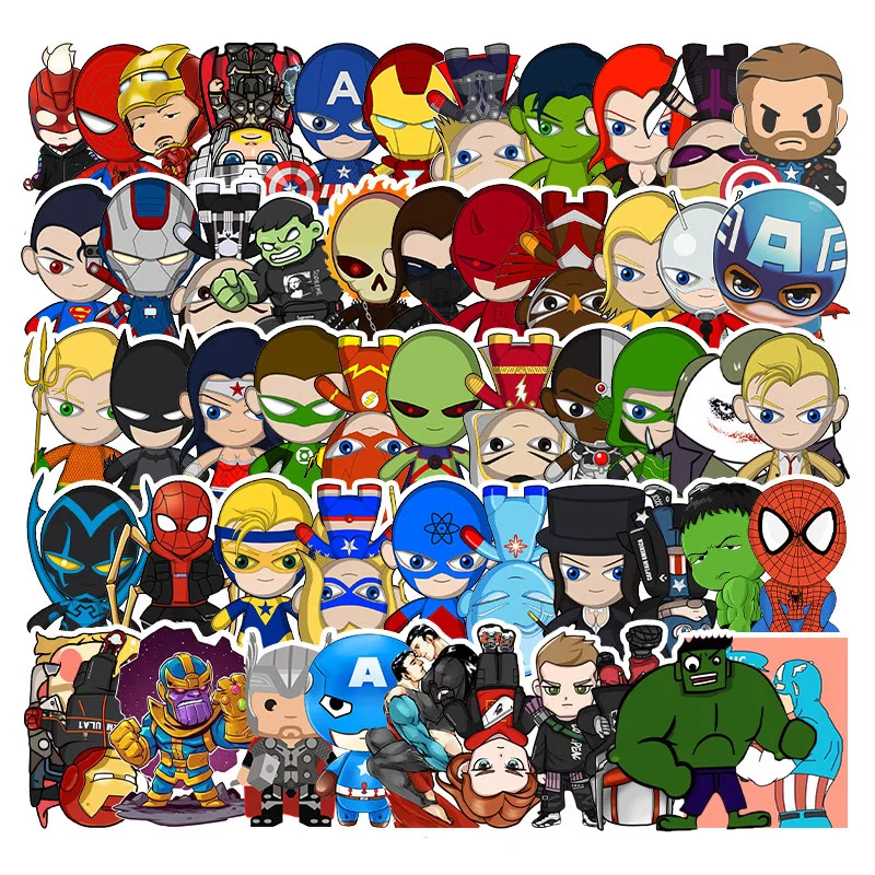 10/30/54 шт. микс милых наклеек Marvel мстители супер герой граффити детская игрушка